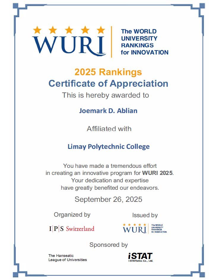 WURI Certificate