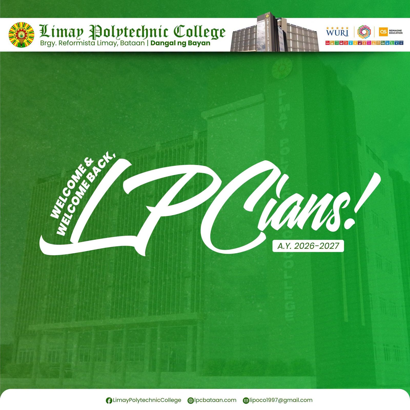 𝗖𝗢𝗟𝗟𝗘𝗚𝗘 𝗡𝗘𝗪𝗦 | LPC welcomes students as AY 2026-2027 classes open