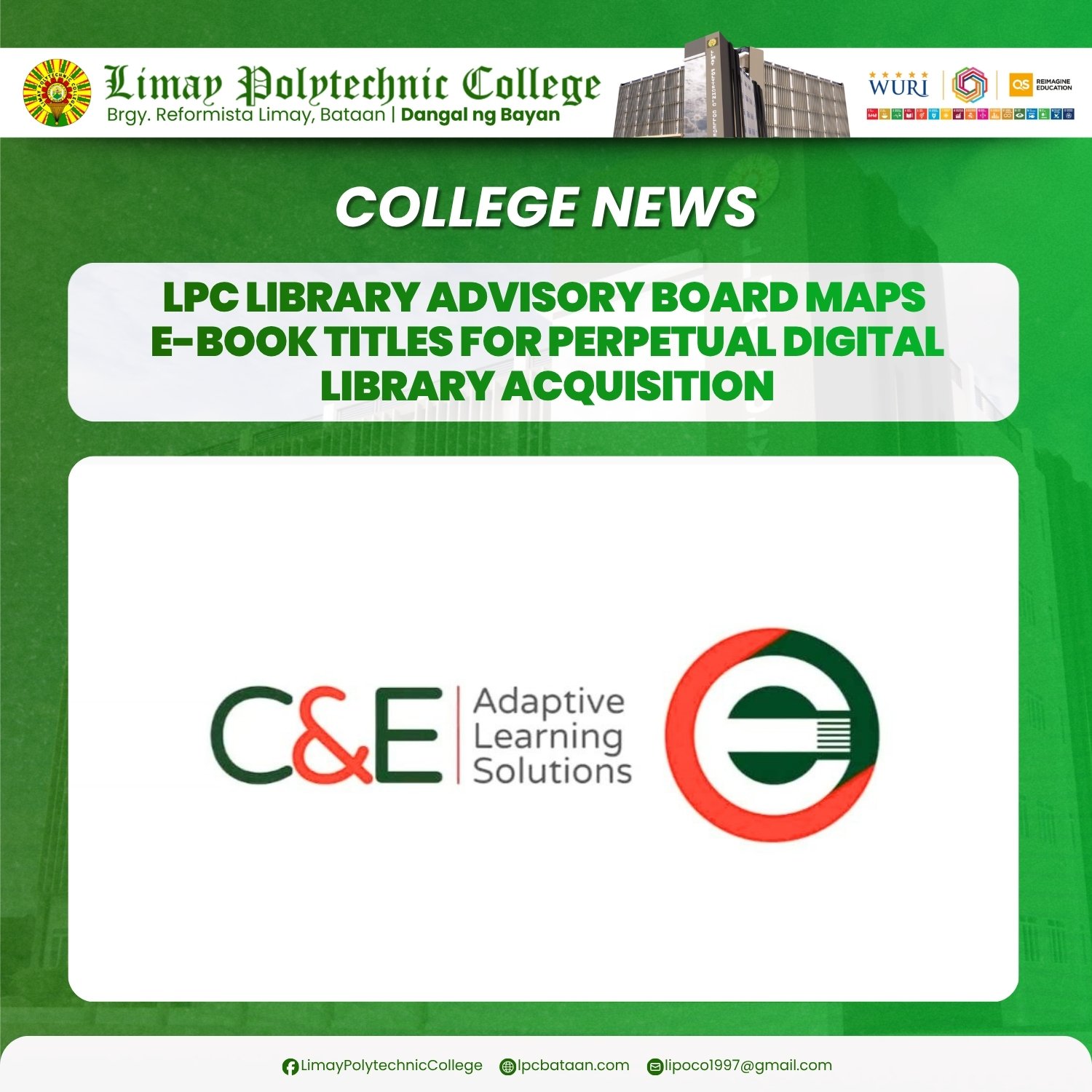 𝗖𝗢𝗟𝗟𝗘𝗚𝗘 𝗡𝗘𝗪𝗦 | LPC Library Advisory Board maps E-Book Titles for Perpetual Digital Library Acquisition