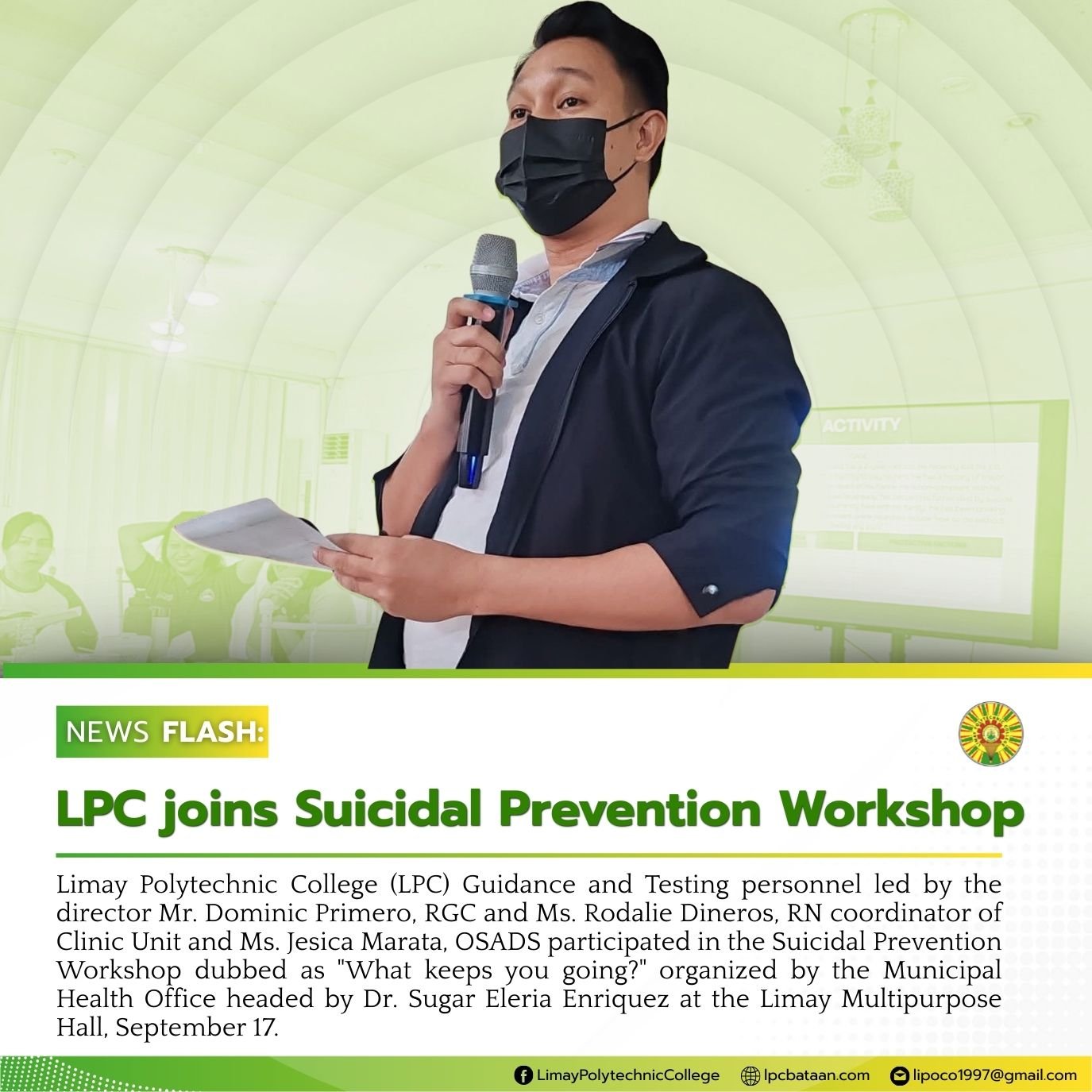 𝗡𝗘𝗪𝗦 𝗙𝗟𝗔𝗦𝗛 | LPC joins Suicidal Prevention Workshop
