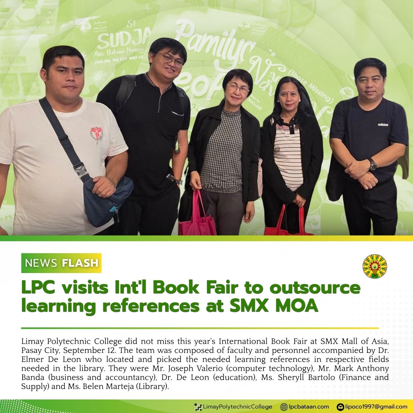 𝗡𝗘𝗪𝗦 𝗙𝗟𝗔𝗦𝗛 | LPC visits Int'l Book Fair to outsource learning references at SMX MOA