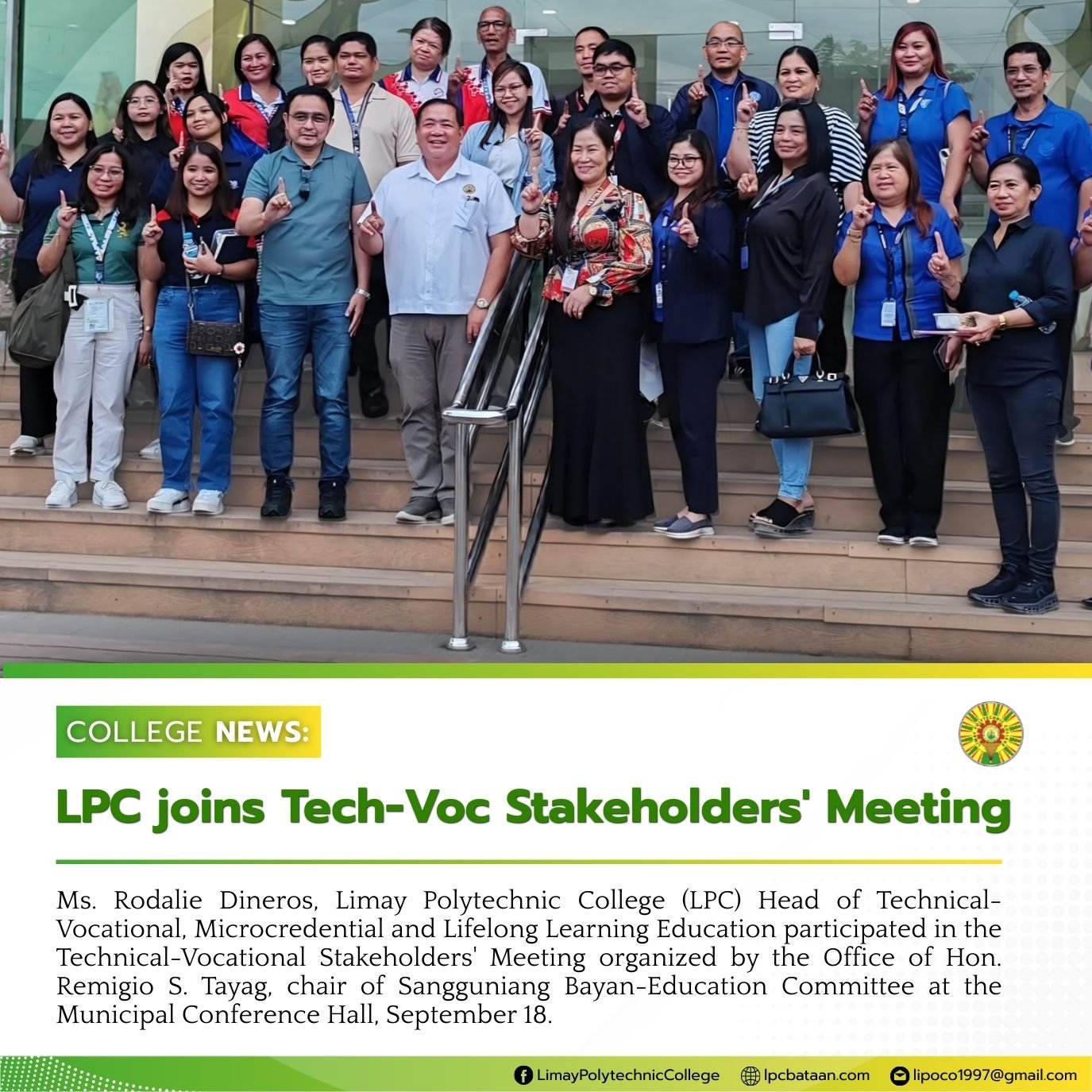 𝗖𝗢𝗟𝗟𝗘𝗚𝗘 𝗡𝗘𝗪𝗦 | LPC joins Tech-Voc Stakeholders' Meeting