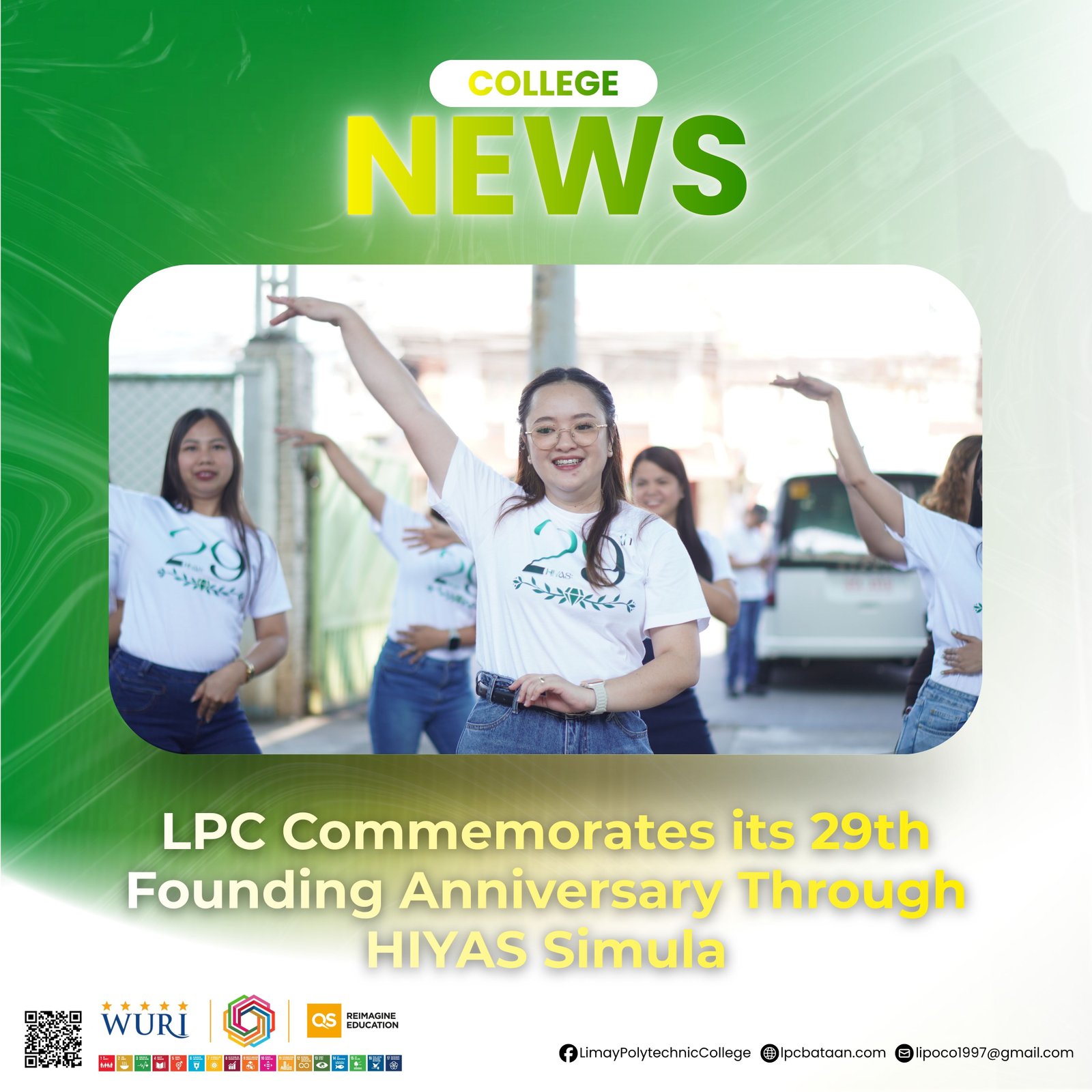 𝗖𝗢𝗟𝗟𝗘𝗚𝗘 𝗡𝗘𝗪𝗦 | LPC Commemorates its 29th Founding Anniversary Through HIYAS Simula