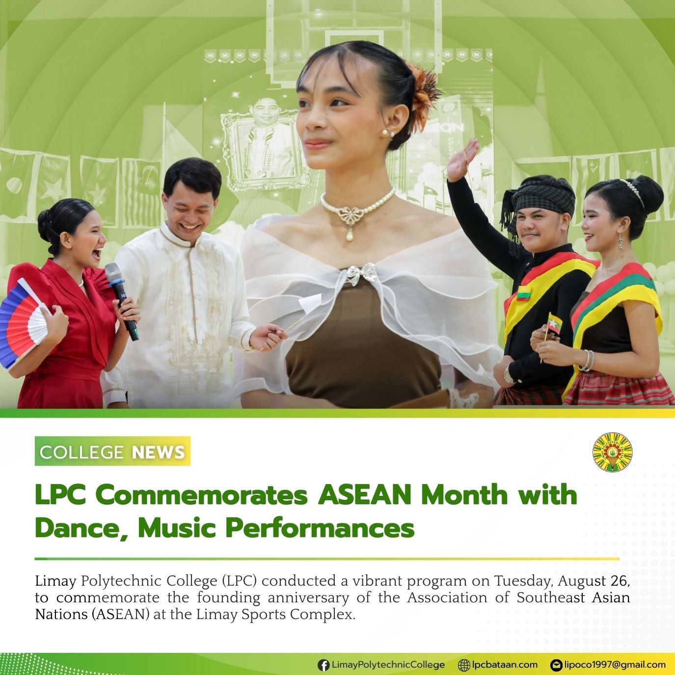 𝗖𝗢𝗟𝗟𝗘𝗚𝗘 𝗡𝗘𝗪𝗦 |  LPC Commemorates ASEAN Month with Dance, Music Performances